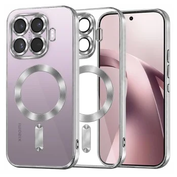 Калъф за телефон за Xiaomi 17T Luxury Crystal MagSafe - Techsuit - Сребрист