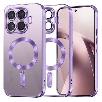 Калъф за телефон за Xiaomi 17T Luxury Crystal MagSafe - Techsuit - Светлолилав
