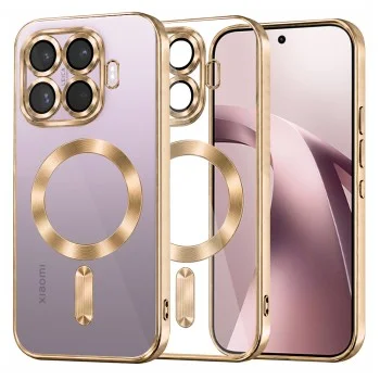 Калъф за телефон за Xiaomi 17T Luxury Crystal MagSafe - Techsuit - Златист