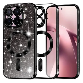 Калъф за телефон за Xiaomi 17T Luxury Glitter MagSafe - Techsuit - Черен