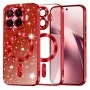 Калъф за телефон за Xiaomi 17T Luxury Glitter MagSafe - Techsuit - Червен