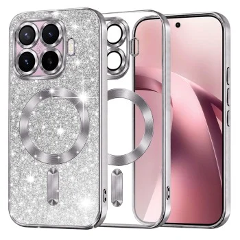 Калъф за телефон за Xiaomi 17T Luxury Glitter MagSafe - Techsuit - Сребрист
