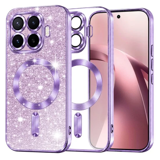 Калъф за телефон за Xiaomi 17T Luxury Glitter MagSafe - Techsuit - Светлолилав