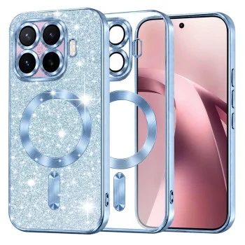 Калъф за телефон за Xiaomi 17T Luxury Glitter MagSafe - Techsuit - Светлосин