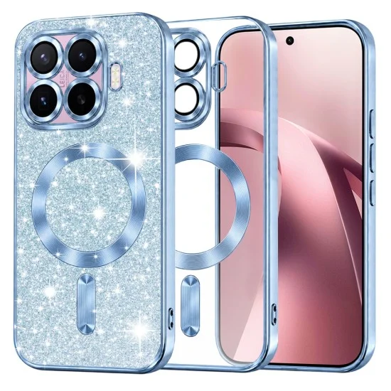 Калъф за телефон за Xiaomi 17T Luxury Glitter MagSafe - Techsuit - Светлосин