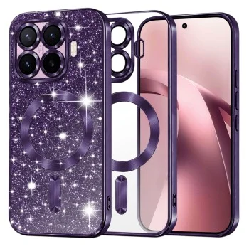 Калъф за телефон за Xiaomi 17T Luxury Glitter MagSafe - Techsuit - Тъмнолилав