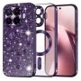 Калъф за телефон за Xiaomi 17T Luxury Glitter MagSafe - Techsuit - Тъмнолилав