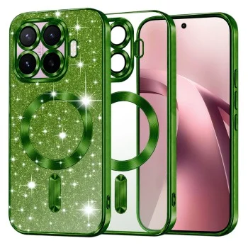 Калъф за телефон за Xiaomi 17T Luxury Glitter MagSafe - Techsuit - Тъмнозелен
