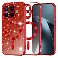 Калъф за телефон за Xiaomi 17T Pro Luxury Glitter MagSafe - Techsuit - Червен