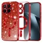 Калъф за телефон за Xiaomi 17T Pro Luxury Glitter MagSafe - Techsuit - Червен