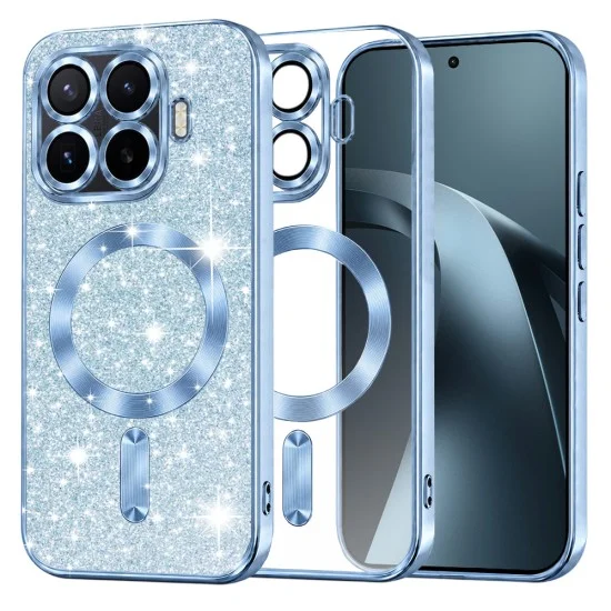 Калъф за телефон за Xiaomi 17T Pro Luxury Glitter MagSafe - Techsuit - Светлосин