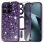 Калъф за телефон за Xiaomi 17T Pro Luxury Glitter MagSafe - Techsuit - Тъмнолилав