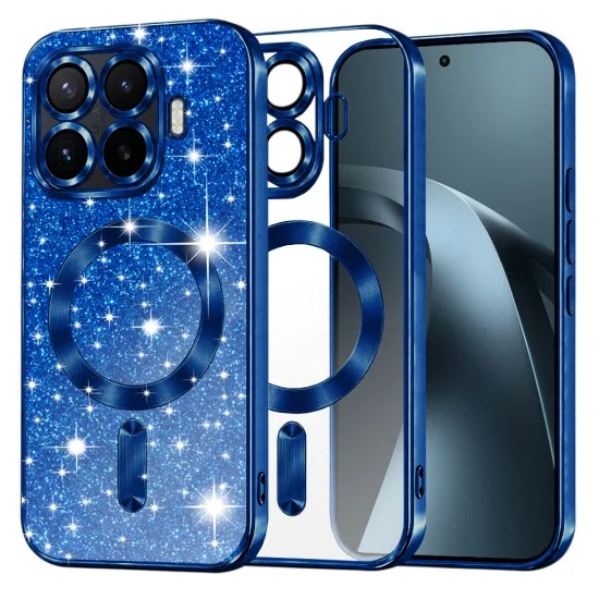 Калъф за телефон за Xiaomi 17T Pro Luxury Glitter MagSafe - Techsuit - Тъмносин