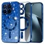 Калъф за телефон за Xiaomi 17T Pro Luxury Glitter MagSafe - Techsuit - Тъмносин