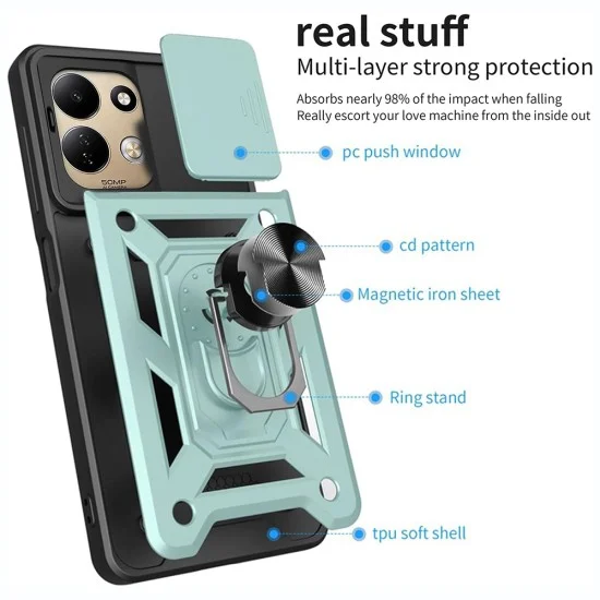 Калъф за телефон за Xiaomi Poco C95 Pro 4G CamShield Series - Techsuit - Черен
