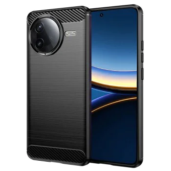 Калъф за телефон Xiaomi Poco F7 Pro – Techsuit Carbon Silicone – Черен