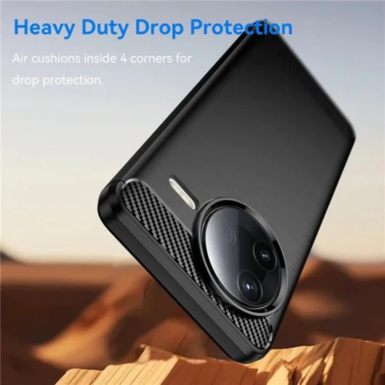 Калъф за телефон Xiaomi Poco F7 Pro – Techsuit Carbon Silicone – Черен