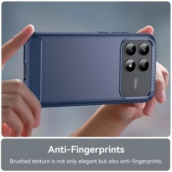 Калъф за телефон за Xiaomi Poco F9 Pro Carbon Silicone - Techsuit - Син