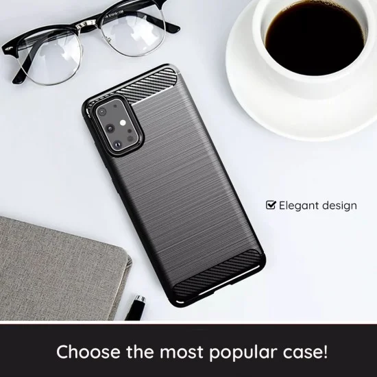 Калъф за телефон за Xiaomi Poco F9 Pro Carbon Silicone - Techsuit - Син