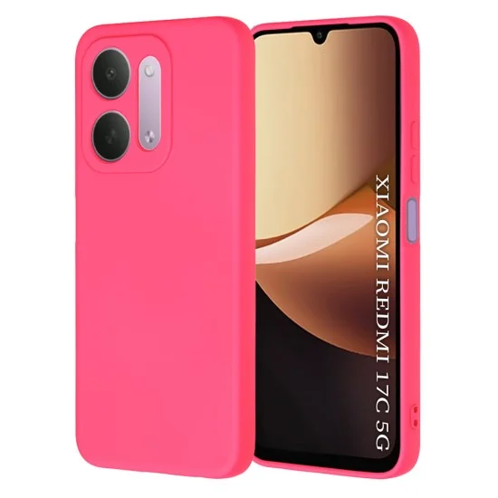 Калъф за телефон за Xiaomi Redmi 17C 5G SoftFlex - Techsuit - Яркорозов