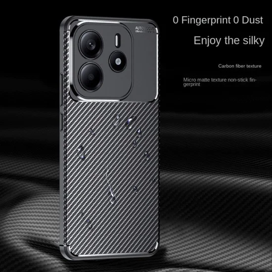 Калъф за телефон Xiaomi Redmi Note 14 4G – Techsuit CarbonFiber – Черен