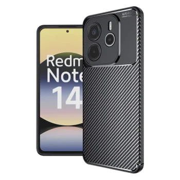 Калъф за телефон Xiaomi Redmi Note 14 4G – Techsuit CarbonFiber – Черен