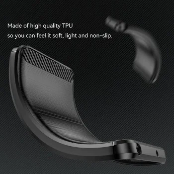 Калъф за телефон Xiaomi Redmi Note 14 Pro 4G / Poco F7 – Techsuit Carbon Silicone – Черен