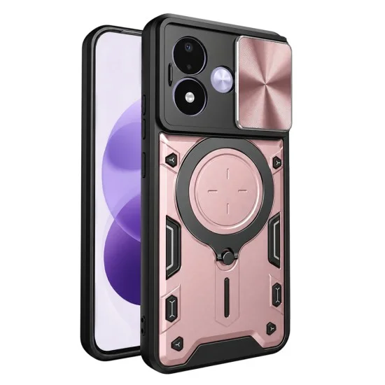 Калъф за телефон за Xiaomi Redmi Note 17 4G / Redmi Note 17 5G CamGuard Pro - Techsuit - Розово злато