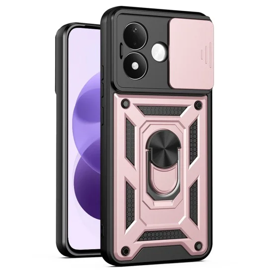 Калъф за телефон за Xiaomi Redmi Note 17 4G / Redmi Note 17 5G CamShield Series - Techsuit - Розово злато