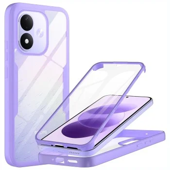 Калъф за телефон за Xiaomi Redmi Note 17 4G / Redmi Note 17 5G ColorVerse 360 Series с протектор за дисплей - Techsuit - Лилав