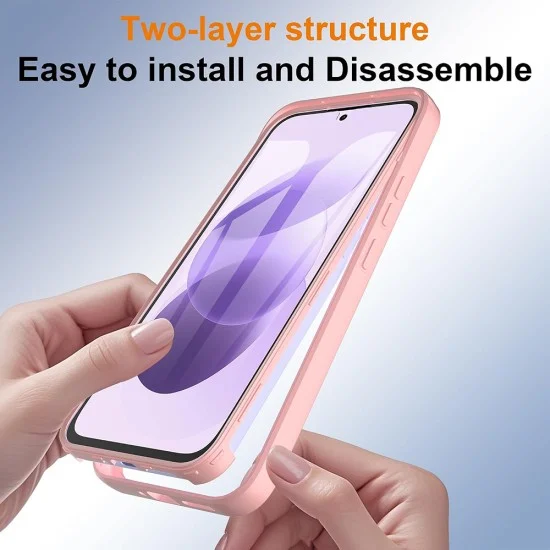 Калъф за телефон за Xiaomi Redmi Note 17 4G / Redmi Note 17 5G ColorVerse 360 Series с протектор за дисплей - Techsuit - Розов