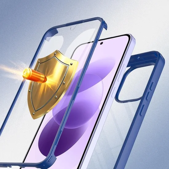 Калъф за телефон за Xiaomi Redmi Note 17 4G / Redmi Note 17 5G ColorVerse 360 Series с протектор за дисплей - Techsuit - Син