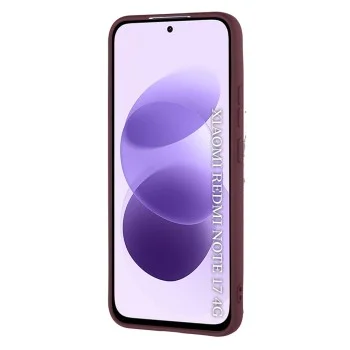 Калъф за телефон за Xiaomi Redmi Note 17 4G / Redmi Note 17 5G SoftFlex - Techsuit - Сливовочервен