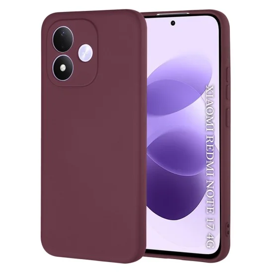Калъф за телефон за Xiaomi Redmi Note 17 4G / Redmi Note 17 5G SoftFlex - Techsuit - Сливовочервен