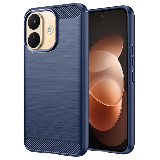 Калъф за телефон за Xiaomi Redmi Note 17 Pro 5G Carbon Silicone - Techsuit - Син