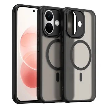 Калъф за телефон за Xiaomi Redmi Note 17 Pro 5G HaloFrost II MagSafe - Techsuit - Черен