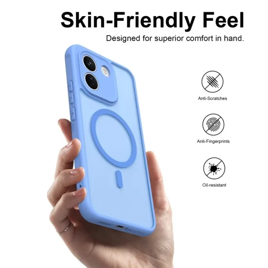 Калъф за телефон за Xiaomi Redmi Note 17 Pro 5G HaloFrost II MagSafe - Techsuit - Небесносин