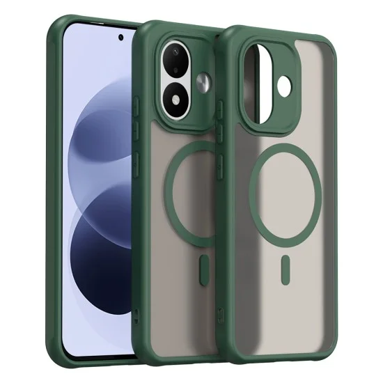 Калъф за телефон за Xiaomi Redmi Note 17 Pro 5G HaloFrost II MagSafe - Techsuit - Зелен