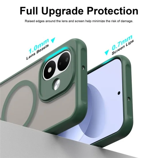 Калъф за телефон за Xiaomi Redmi Note 17 Pro 5G HaloFrost II MagSafe - Techsuit - Зелен