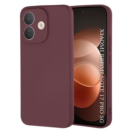 Калъф за телефон за Xiaomi Redmi Note 17 Pro 5G SoftFlex - Techsuit - Сливовочервен