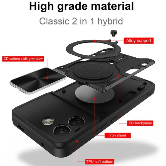 Калъф за телефон за Xiaomi Redmi Note 17 Pro Max CamGuard Pro - Techsuit - Червен