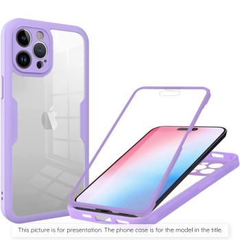 Калъф за телефон за Xiaomi Redmi Note 17 Pro Max ColorVerse 360 Series с протектор за дисплей - Techsuit - Лилав