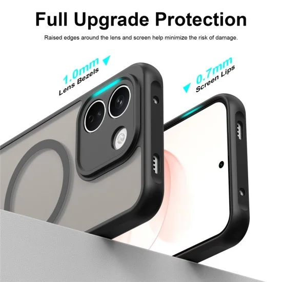 Калъф за телефон за Xiaomi Redmi Note 17 Pro Max HaloFrost II MagSafe - Techsuit - Черен