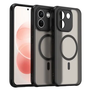 Калъф за телефон за Xiaomi Redmi Note 17 Pro Max HaloFrost II MagSafe - Techsuit - Черен