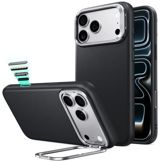 Калъф за телефон за iPhone 18 Pro Max / iPhone 17 Pro Max Atelier Magnetic Kickstand - ESR - Черен