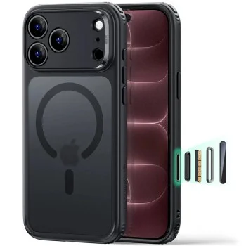 Калъф за телефон за iPhone 18 Pro Max / iPhone 17 Pro Max Classic Hybrid HaloLock - ESR - Матиран черен