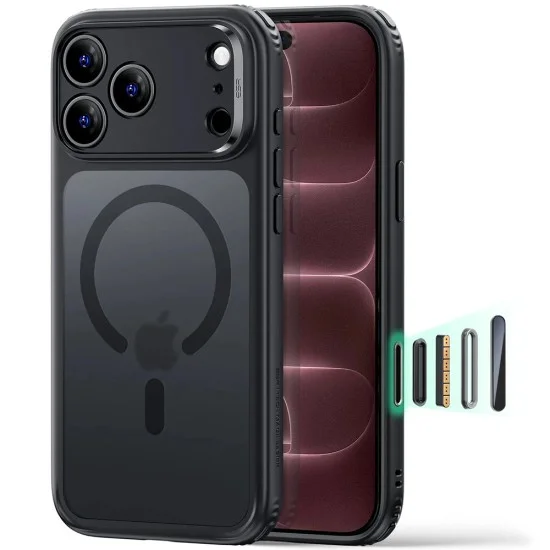 Калъф за телефон за iPhone 18 Pro Max / iPhone 17 Pro Max Classic Hybrid HaloLock - ESR - Матиран черен