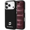 Калъф за телефон за iPhone 18 Pro Max / iPhone 17 Pro Max Grained Leather C Head Metal MagSafe (KLHMP18X6PSCHLK) - Karl Lagerfeld - Черен