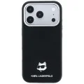 Калъф за телефон за iPhone 18 Pro Max / iPhone 17 Pro Max Grained Leather C Head Metal MagSafe (KLHMP18X6PSCHLK) - Karl Lagerfeld - Черен