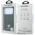 Калъф за телефон за iPhone 18 Pro Max / iPhone 17 Pro Max Grained Leather C Head Metal MagSafe (KLHMP18X6PSCHLK) - Karl Lagerfeld - Черен